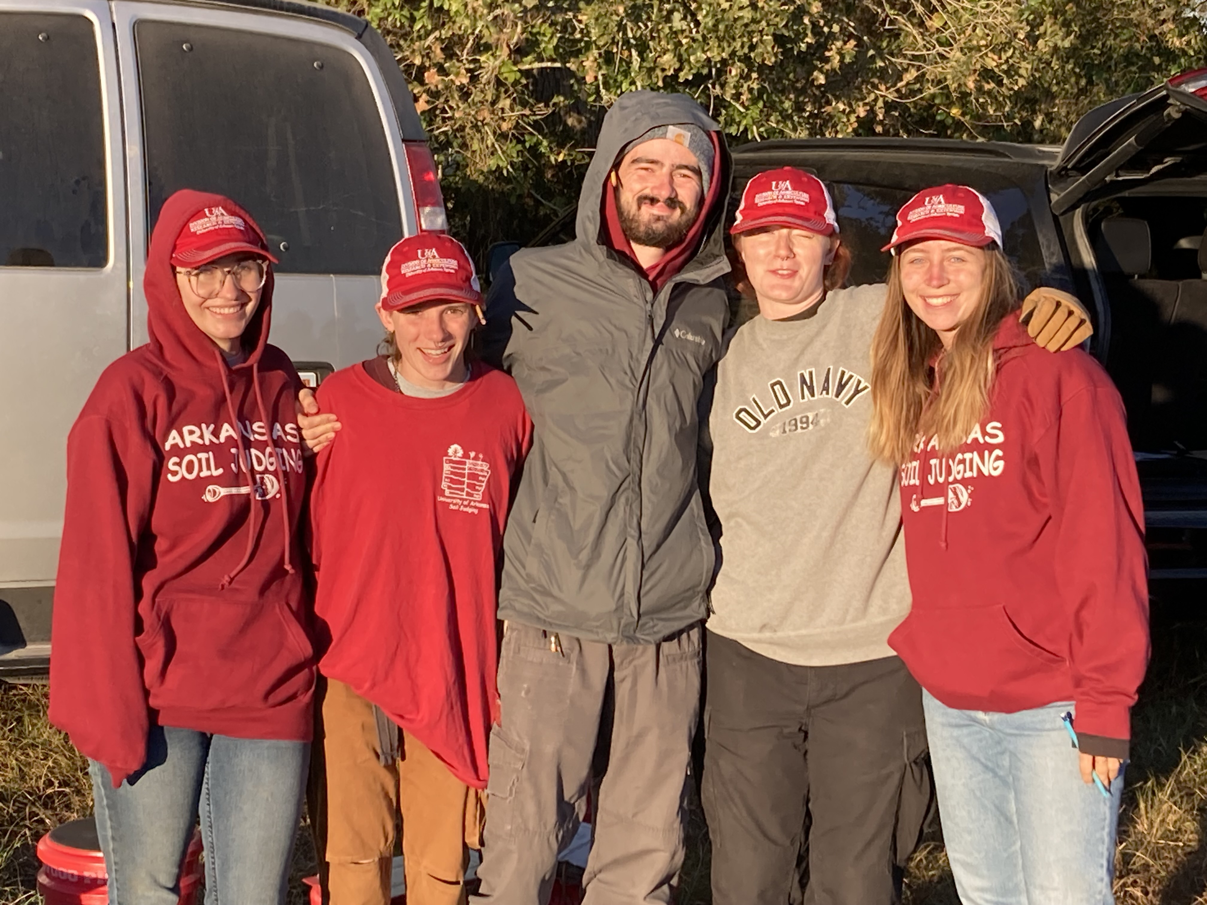 The CSES Fall Soil Team group photo outside in a parking lot