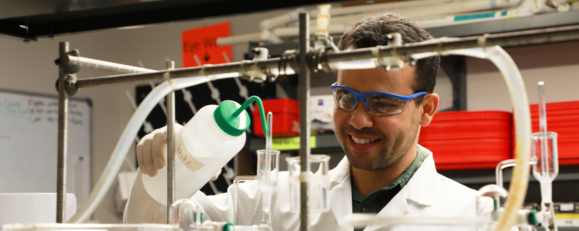 Student in lab